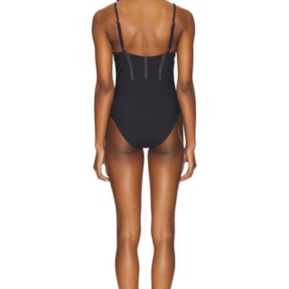 SIMKHAI Beatrix Bustier One Piece in Black - Picture 2 of 8